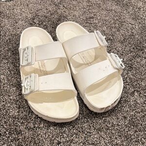 White Arizona Eva Lightweight Foam Birkenstock Sandal